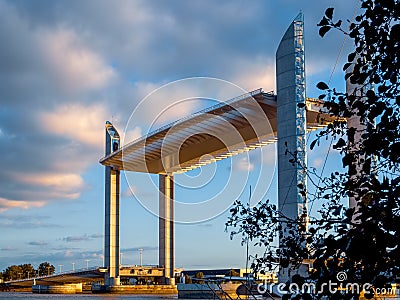 New Lift Bridge Jacques Chaban-Delmas Spanning the River Garonne at Bordeaux France on September Editorial Stock Photo