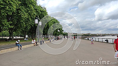 Bordeaux - France, tourist city, old streets, beautiful architecture, river Gatona, boats, nature and everything that a historic . Editorial Stock Photo