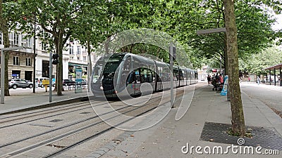 Bordeaux - France, tourist city, old streets, beautiful architecture, river Gatona, boats, nature and much more. Editorial Stock Photo