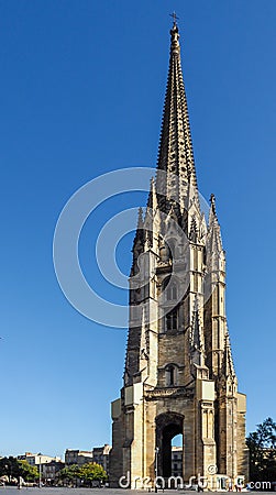 BORDEAUX, GIRONDE/FRANCE - SEPTEMBER 21 : Tower of St Michael in Editorial Stock Photo