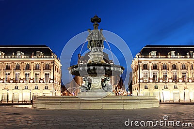 Bordeaux Place de la Bourse Stock Photo