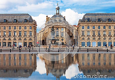 Bordeaux - Place de la Bourse Stock Photo