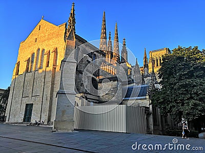 Church of Saint Andrew in Bordeaux, France Editorial Stock Photo