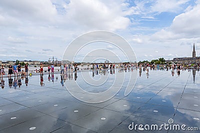 Bordeaux water mirror Editorial Stock Photo