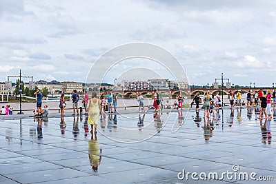 Bordeaux water mirror Editorial Stock Photo