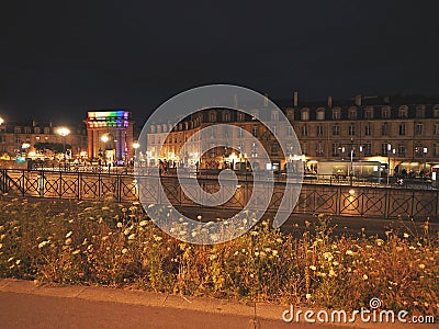 Bordeaux is a world capital of wine.many castles and vineyards stand on the hillsides of the Gironde Stock Photo