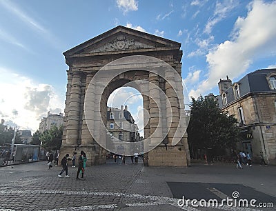 Bordeaux is a world capital of wine.many castles and vineyards stand on the hillsides of the Gironde Editorial Stock Photo