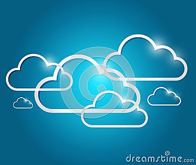 Border clouds illustration Cartoon Illustration