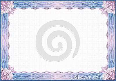 Border for diploma or certificate Vector Illustration