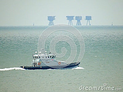 Border force patrolling kent coast Editorial Stock Photo