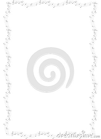 Border with musical notes Vector Illustration