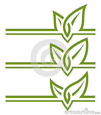 Border with ornamental leaf Vector Illustration