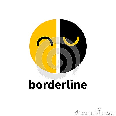 Borderline personality disorder icon Vector Illustration