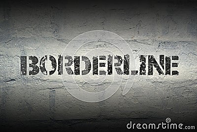 Borderline WORD GR Stock Photo