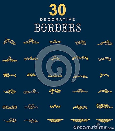 Borders and dividers decorative Vector Illustration