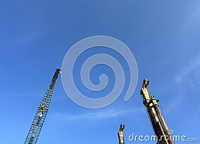 Bore Pile Machine Stock Photo