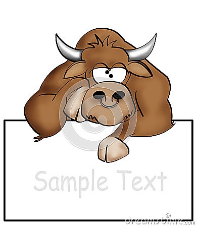 Bored bull Stock Photo