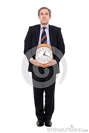 Bored businessman waiting Stock Photo