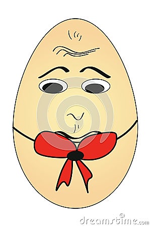 Bored cartoon egg Stock Photo
