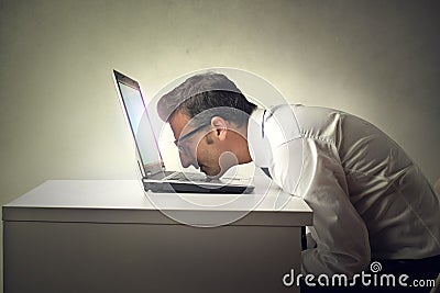 Bored employee Stock Photo