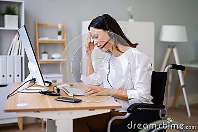 Bored Employee In Video Conference Training Stock Photo