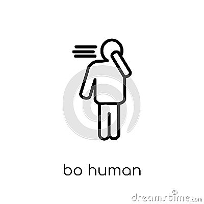 bored human icon. Trendy modern flat linear vector bored human i Vector Illustration