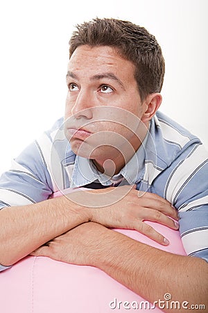 Bored man Stock Photo