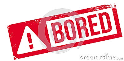 Bored rubber stamp Vector Illustration