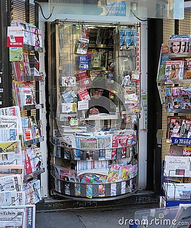 Newspaper stand Editorial Stock Photo