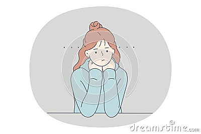 Boredom, laziness, negative emotions concept Vector Illustration