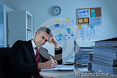 Boredom mature businessman Stock Photo