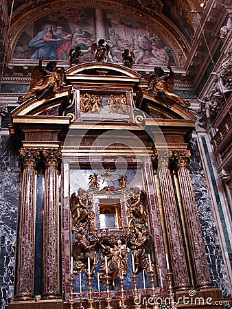 The Borghese Chapel at Basilica di Santa Maria Maggiore Editorial Stock Photo