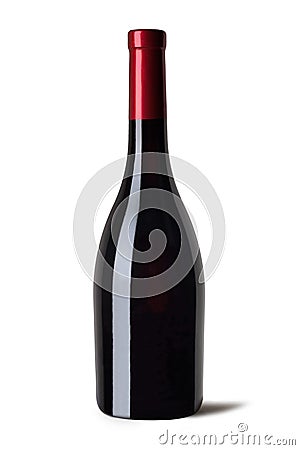 Borgogna - bottle of wine isolated on white background Stock Photo