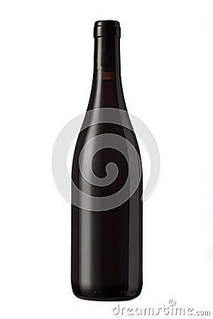 Borgognotta - bottle of wine isolated on white background Stock Photo