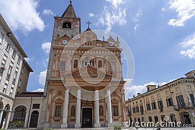 Borgomanero, Italy: San Bartolomeo church Editorial Stock Photo