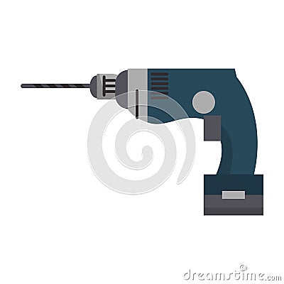 Boring drill tool icon cartoon Vector Illustration