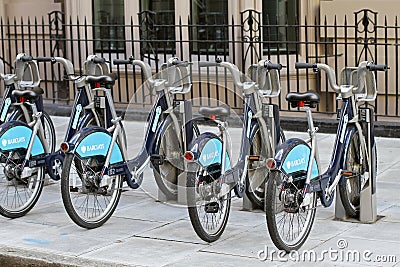 Boris bikes Editorial Stock Photo