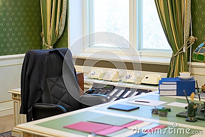 Boris Yeltsin`s office in the Yeltsin Center Stock Photo