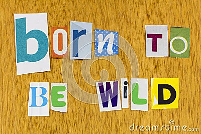 Born to be wild free happy lifestyle adventure enjoy life Stock Photo