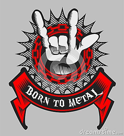 BORN TO METAL Stock Photo