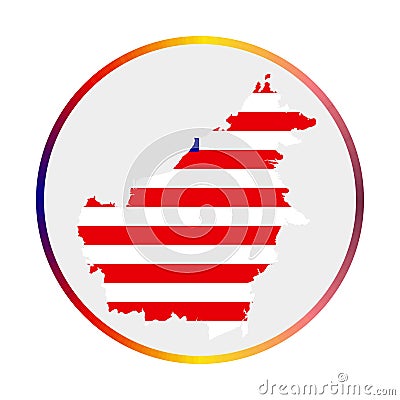 Borneo icon. Vector Illustration