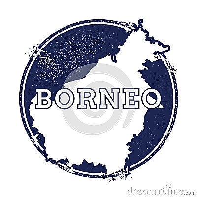Borneo vector map. Vector Illustration