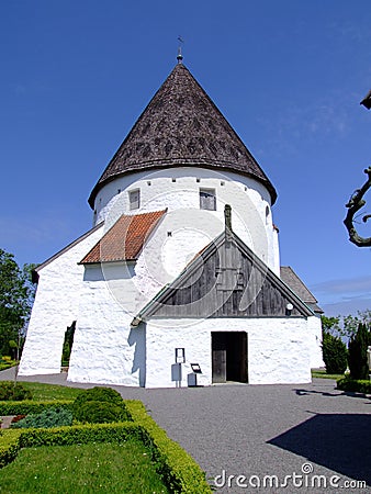 Bornholm, round church Stock Photo