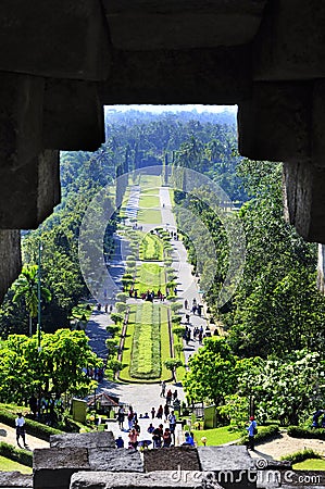 Borobudur Temple is a tourist destination in Asia - Indonesia. Editorial Stock Photo