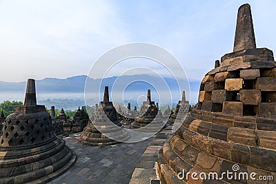 Borobudur Buddist temple Editorial Stock Photo