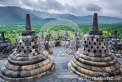 Borobudur Buddist temple Yogyakarta. Java, Indonesia Stock Photo