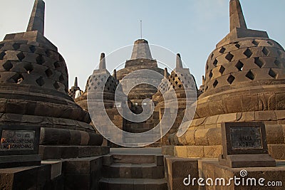 Borobudur Temple, Java island, Indonesia. Editorial Stock Photo