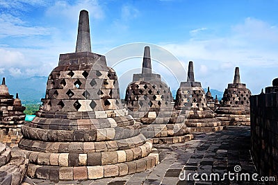 Borobudur temple in Jogjakarta Stock Photo