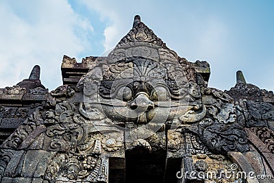 Borobudur Temple Relief, at Borobudur Temple Magelang Central Java Indonesia Stock Photo