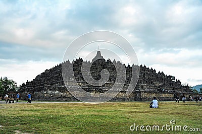 Borobudur temple on Java Editorial Stock Photo